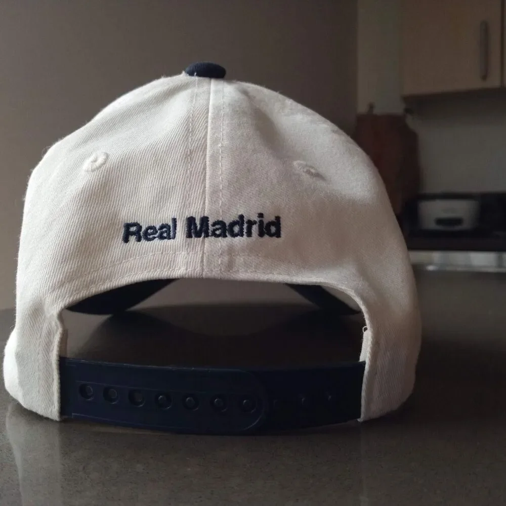 Real Madrid White & Navy Snapback Cap Hat